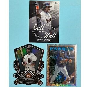3 Tony Gwynn SD Padres Cards 2013 Die Cut  ,2023 Mojo,+2025 Call to the Hall